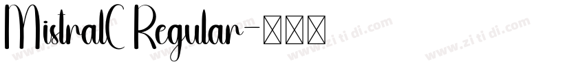 MistralC Regular字体转换
